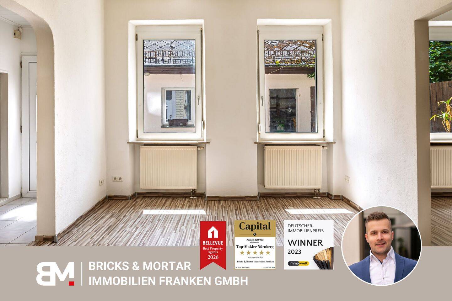Hohe Decken, viel Licht: so wohnt es sich im Fürther Altbau: EG-Wohnung, ab sofort bezugsfrei, 90762 Fürth (Innenstadt)