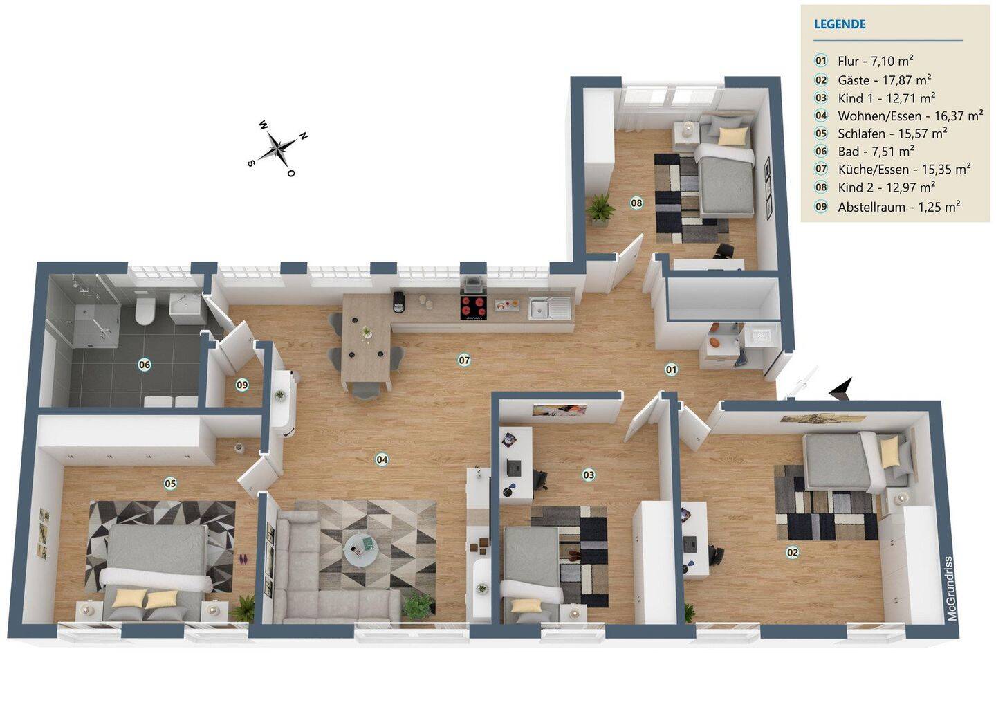 Moderne und großzügige 5-Zimmer-Wohnung, barrierefrei mit EBK im Zentrum von Worms, 67547 Worms (Innenstadt Weinsheim)