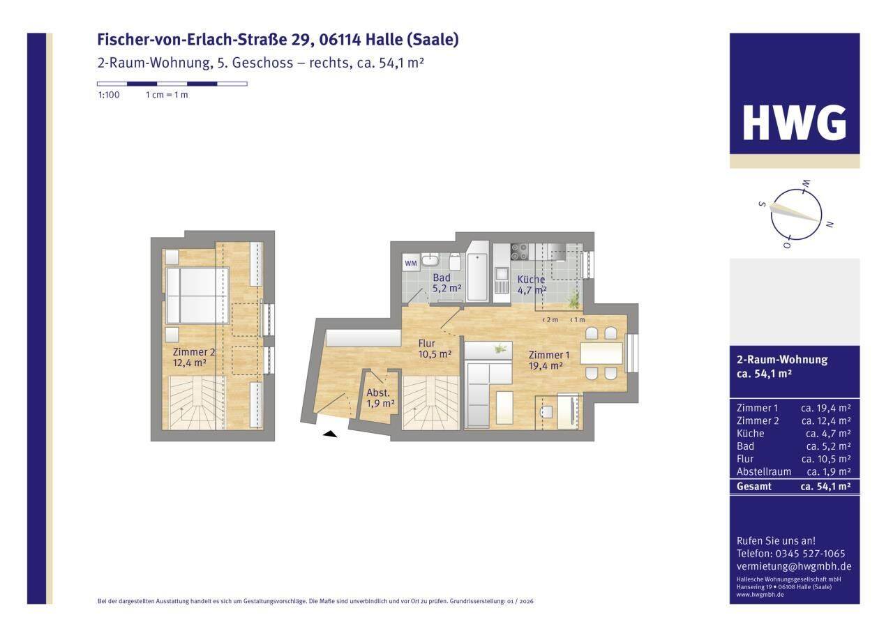 Maisonette im Paulusviertel mit Aufzug!, 6114 Halle (Saale) (Am Wasserturm Giebichenstein Innenstadt Paulusviertel Trotha)