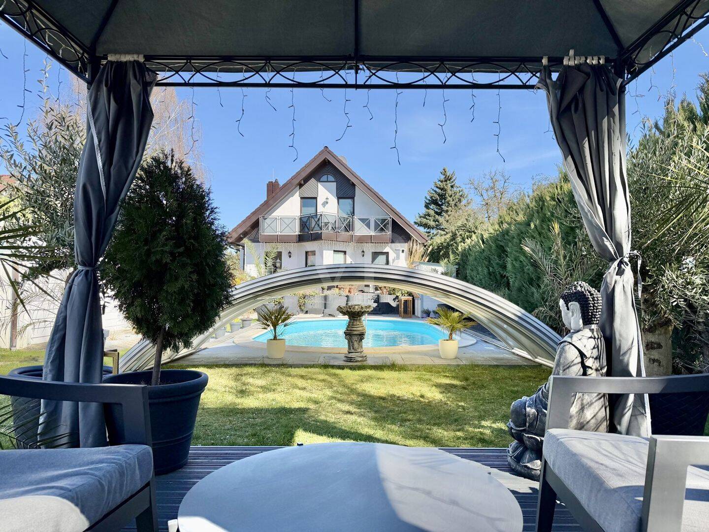 Ihr persönliches Wellness-Zuhause mit Pool, Sauna und großem Grundstück, 12526 Berlin (Treptow-Köpenick Bohnsdorf Kleingartenanlage Grünbergallee)