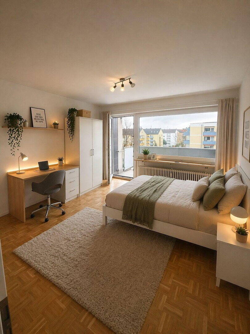 Möbliertes WG-Zimmer mit Balkon in zentraler Lage in Karlsruhe, 76137 Karlsruhe