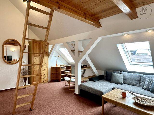 Wohnen auf Zeit: Dachgeschossstudio in Leipzig-Lindenau in ruhiger Lage u. nahe Auwald, 4177 Leipzig (Altlindenau Lindenau)