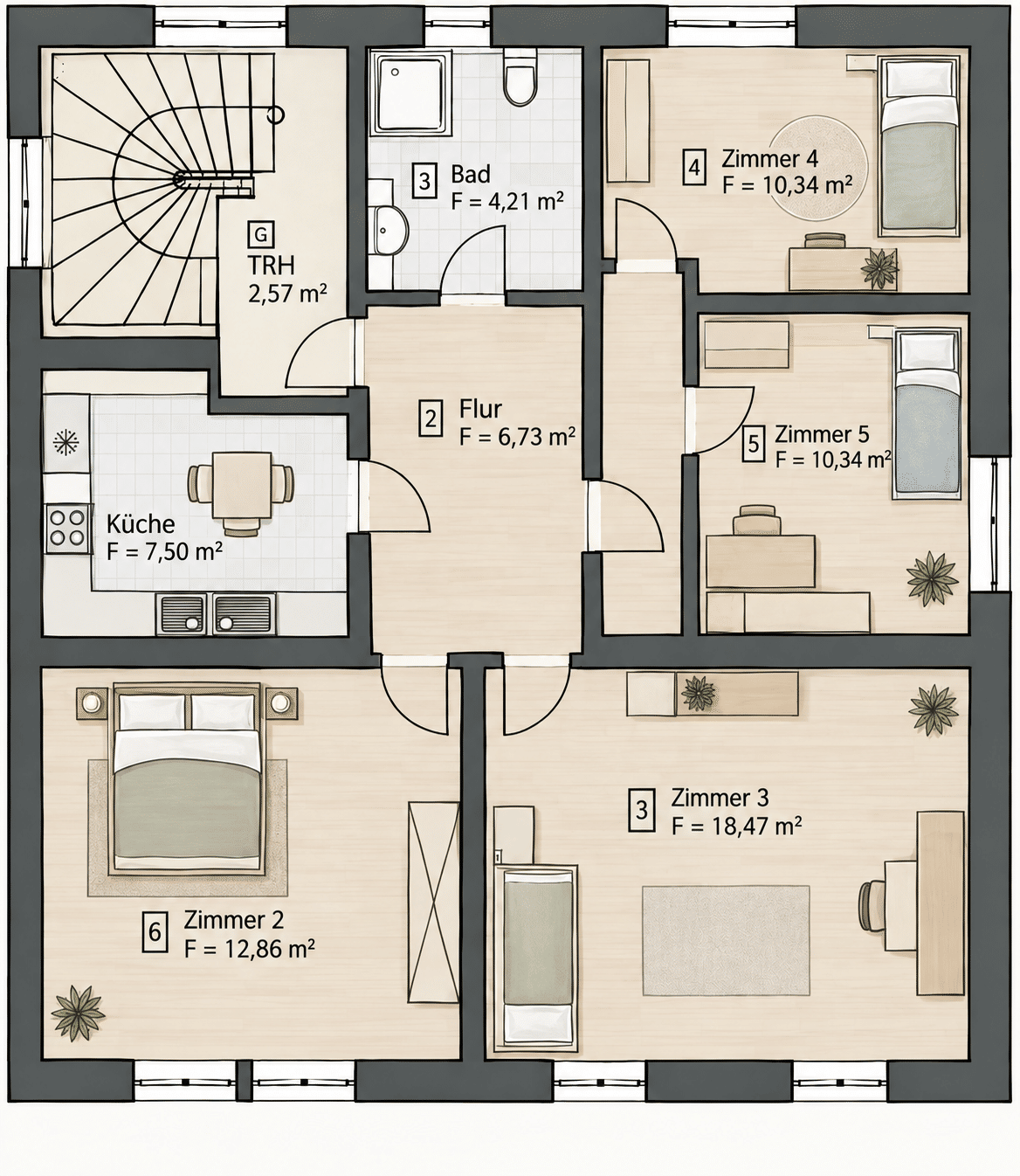 Alltagstaugliche 4-Zimmer-Wohnung in Heilbronn (WG), 74076 Heilbronn (Heilbronn Neckarbogen)