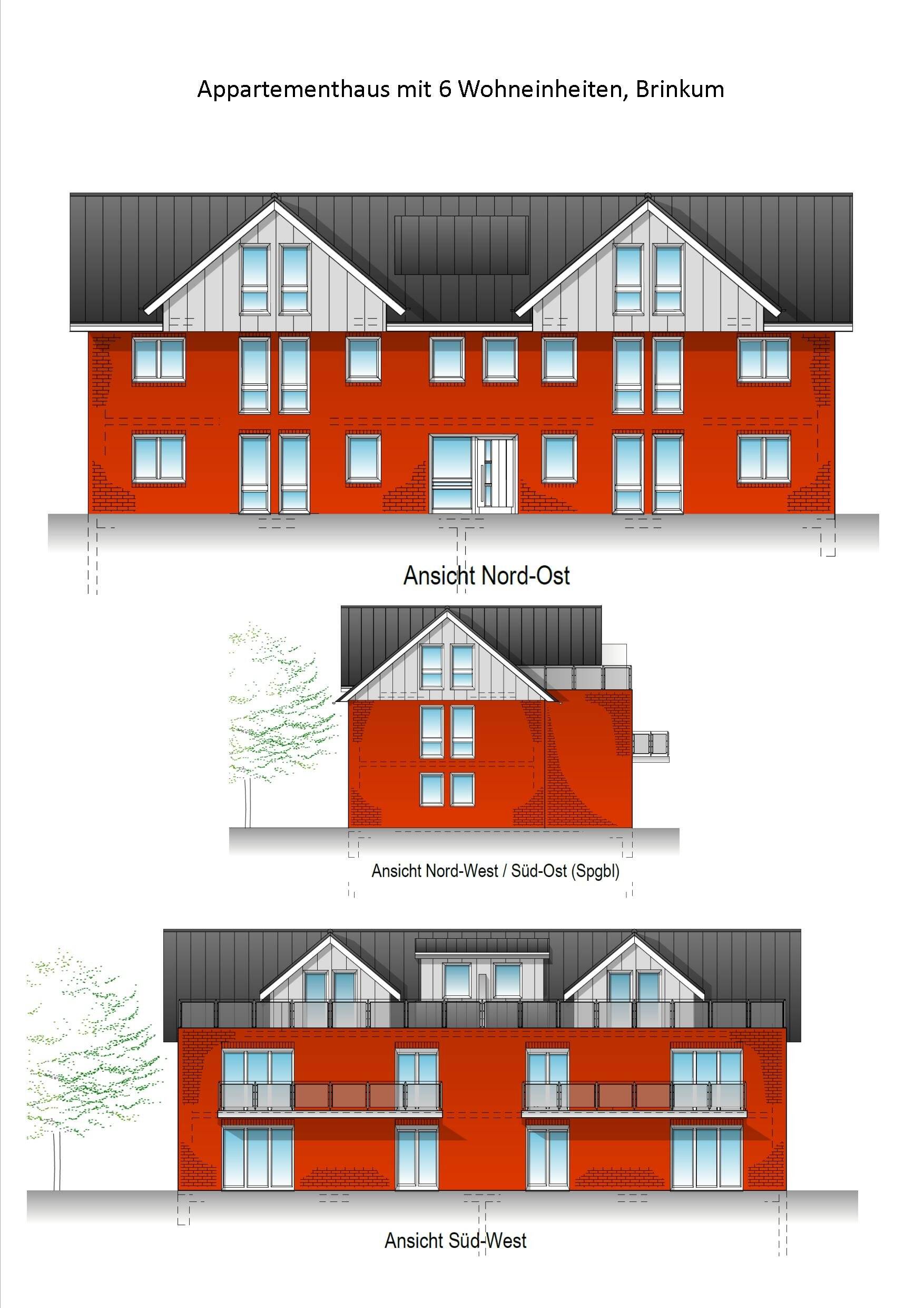 Hochwertige 2,5-Zimmer-Mietwohnungen im 6-Familienhaus, 1. OG, Leester Straße, Brinkum, 28816 Stuhr