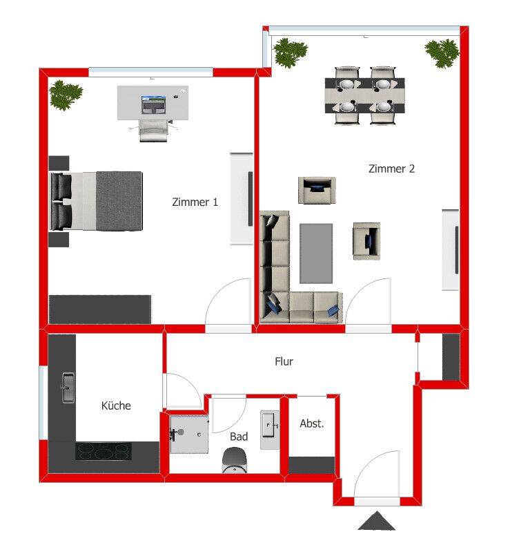 Wunderschöne 2-Zimmer-Wohnung mit Dusche in begehrter Lage, 63071 Offenbach am Main (Offenbach am Main Tempelsee)