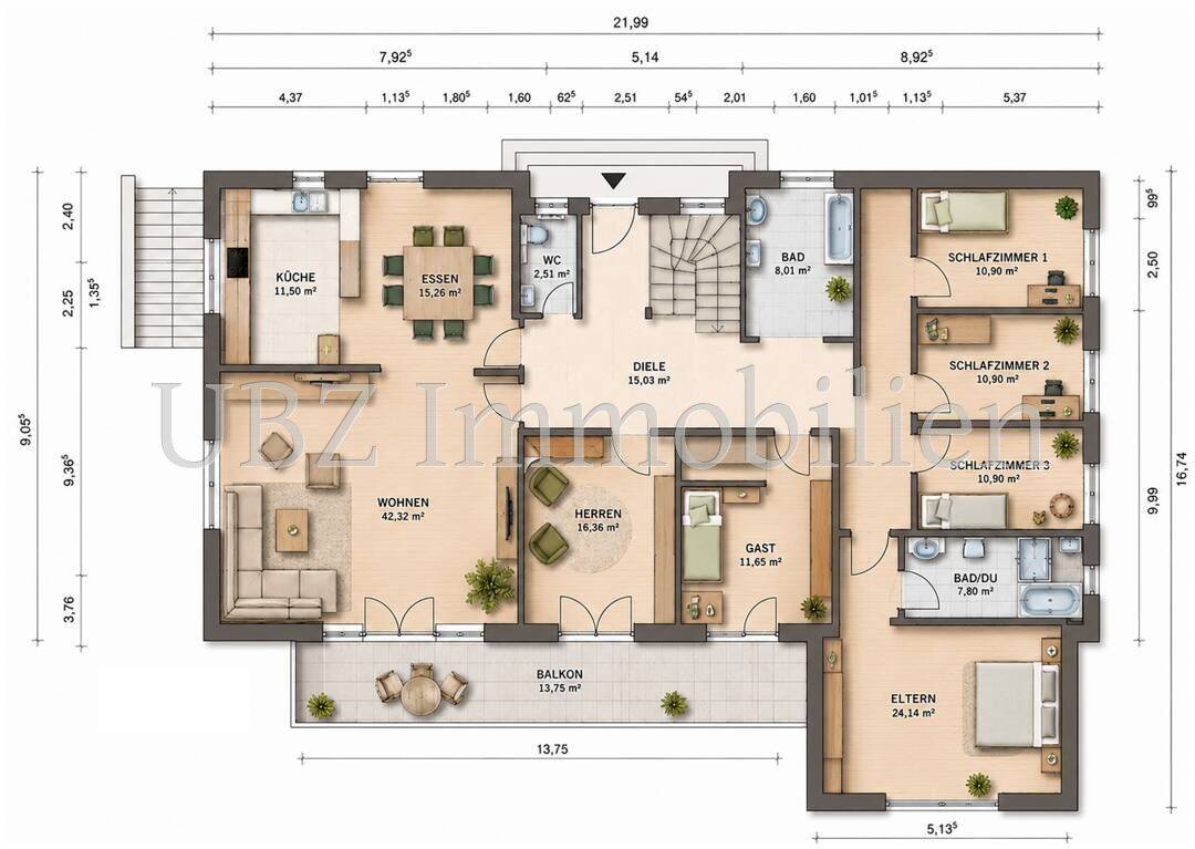 *** große Unternehmer-Wohnung in Waldaschaff***, 63857 Waldaschaff