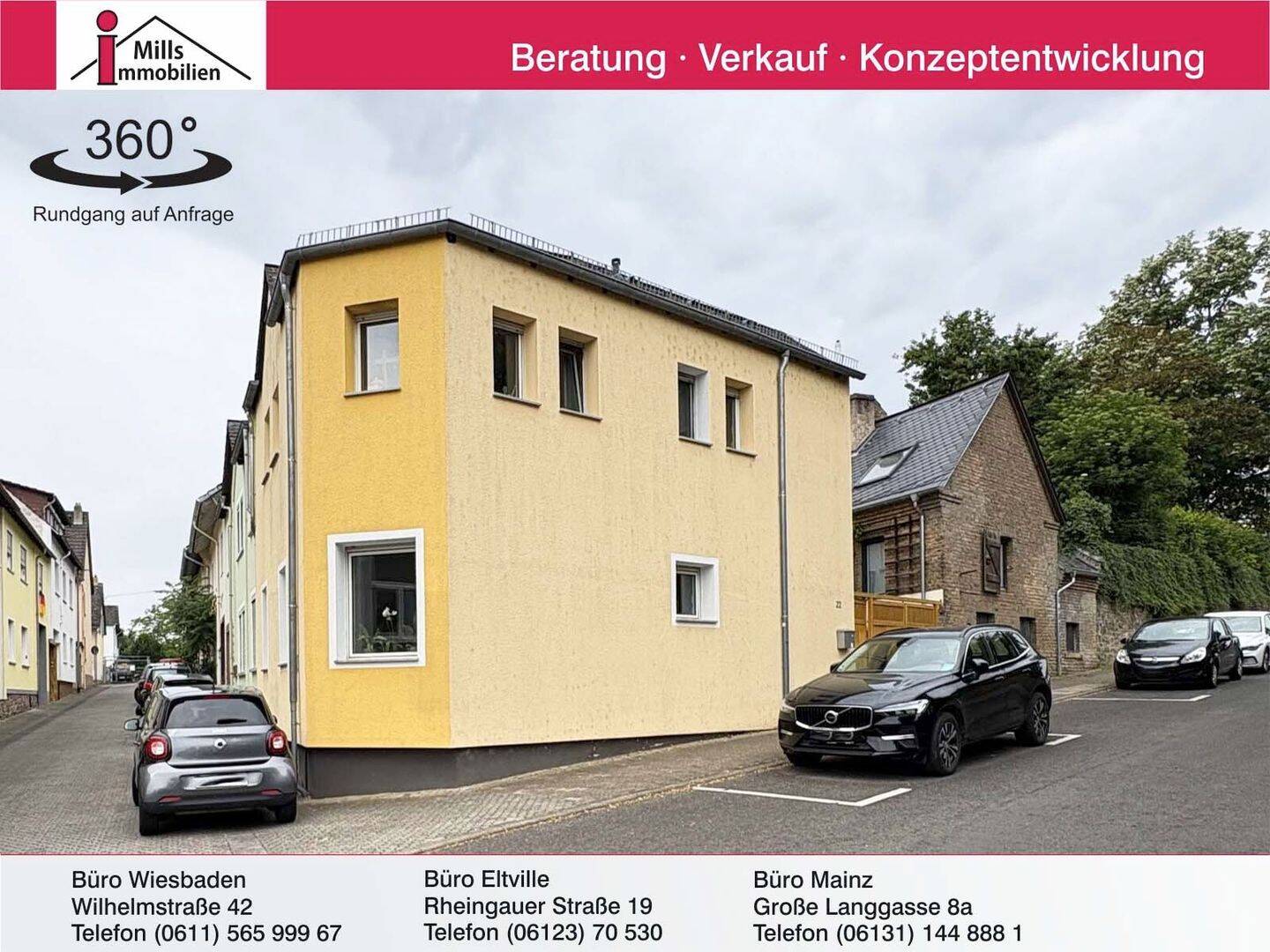 Perfekte Alternative zu einer Eigentumswohnung: Hübsches Einfamilienhaus mit idyllischem Hof, 65366 Geisenheim