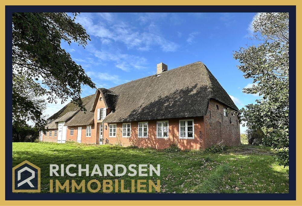 Reetdachhaus in ruhiger Alleinlage mit Weitsicht in die nordfriesische Marsch in Galmsbüll, 25899 Galmsbüll