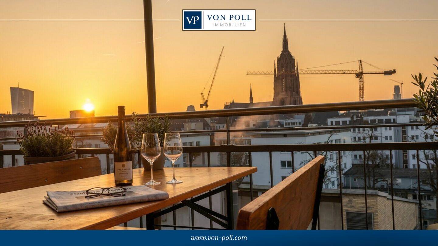 Frankfurt zu Füßen – besondere Maisonette mit Lift, Südbalkon und Domblick, 60311 Frankfurt am Main (Altstadt Innenstadt)