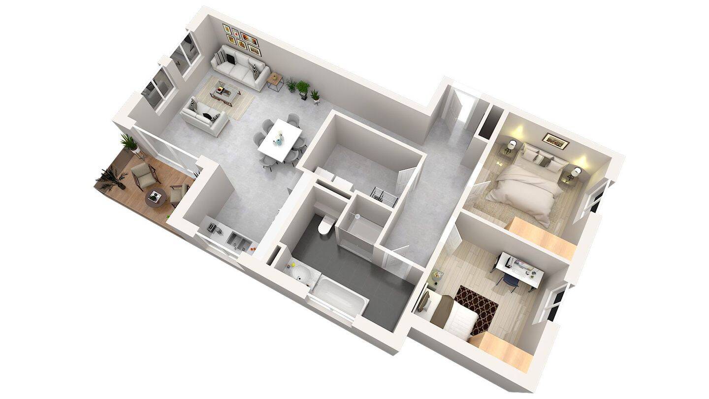 3,5 Zimmer Wohnung mit Balkon, 52385 Nideggen