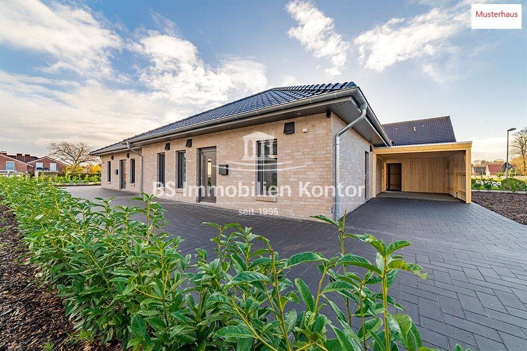Petkum-Ems-Seitenkanal! Neubau-Bungalow mit Terrasse und Gartenanlage in ruhiger Wohnlage!, 26725 Emden