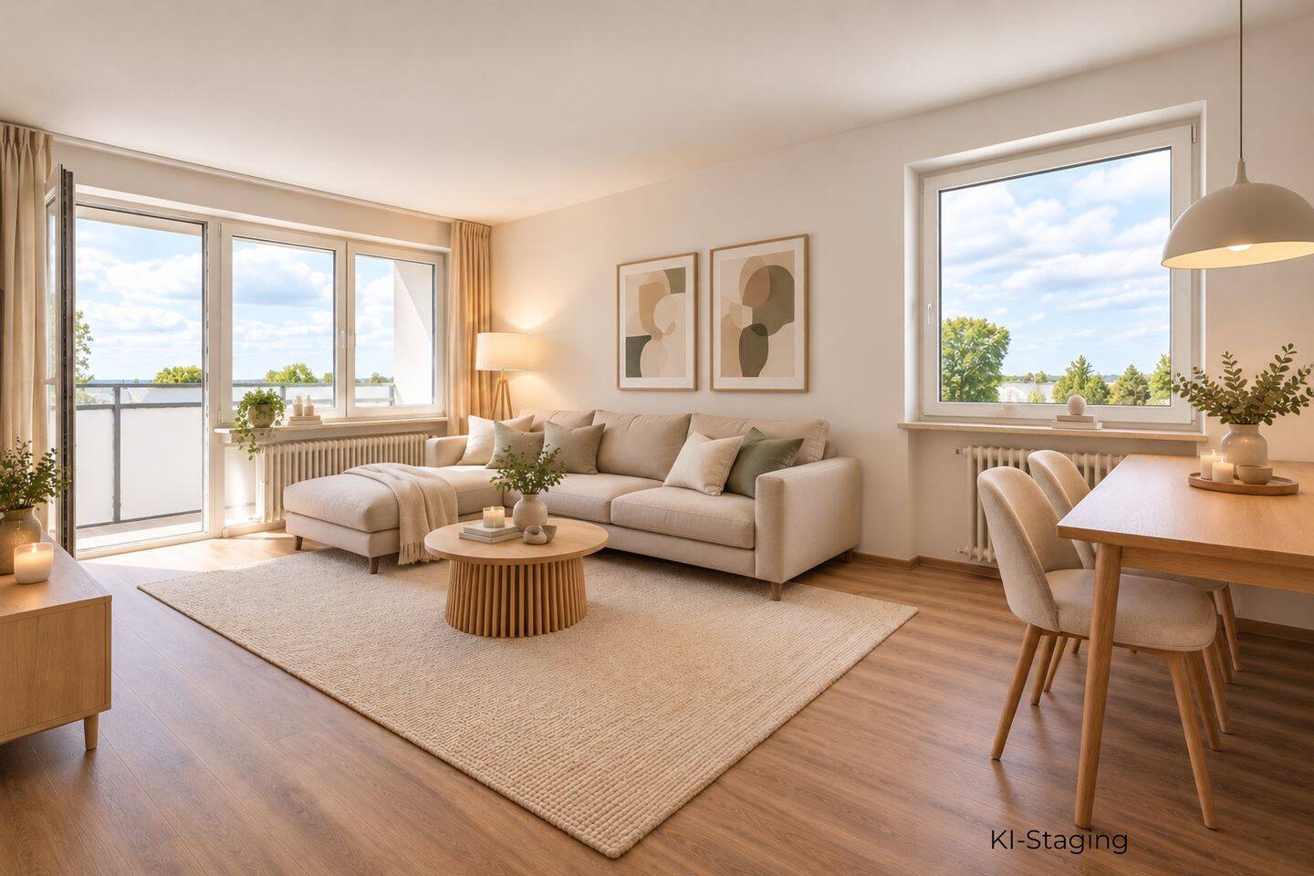 Über den Dächern Erdings – Helle 2-Zimmer-Wohnung mit Balkon und schönem Ausblick, 85435 Erding