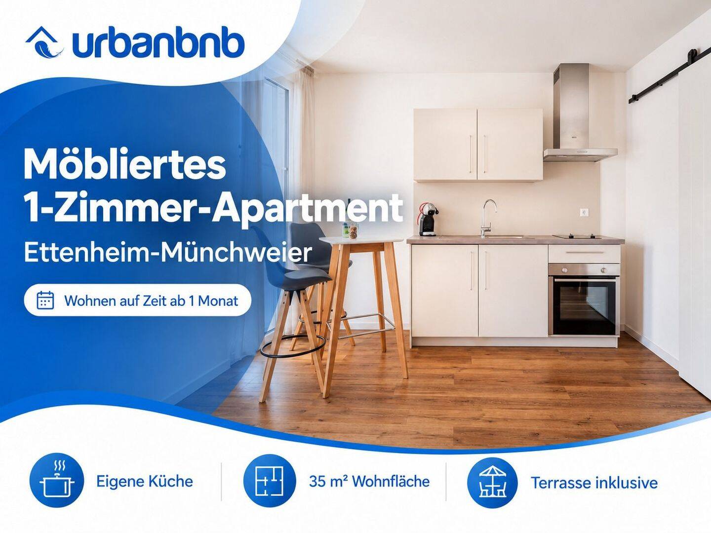 Möbliertes Apartment mit eigener Küche – Wohnen auf Zeit in Ettenheim-Münchweier, 77955 Ettenheim