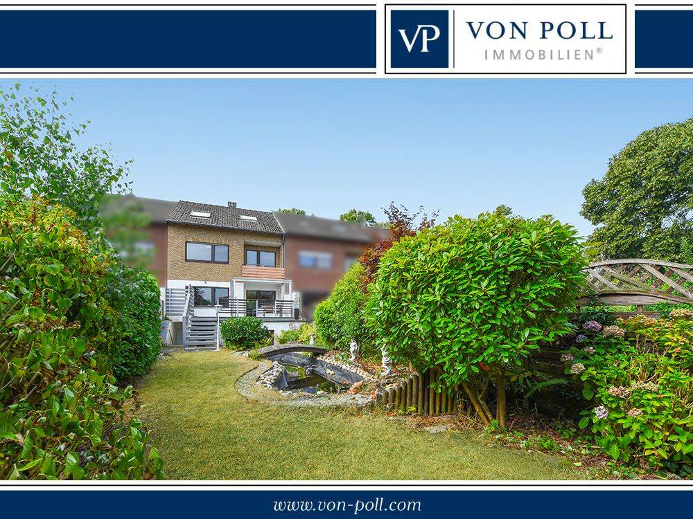 Lichtdurchflutetes Reihenmittelhaus mit modern gestalteter Hochterrasse, schönem Garten und Garage, 47506 Neukirchen-Vluyn