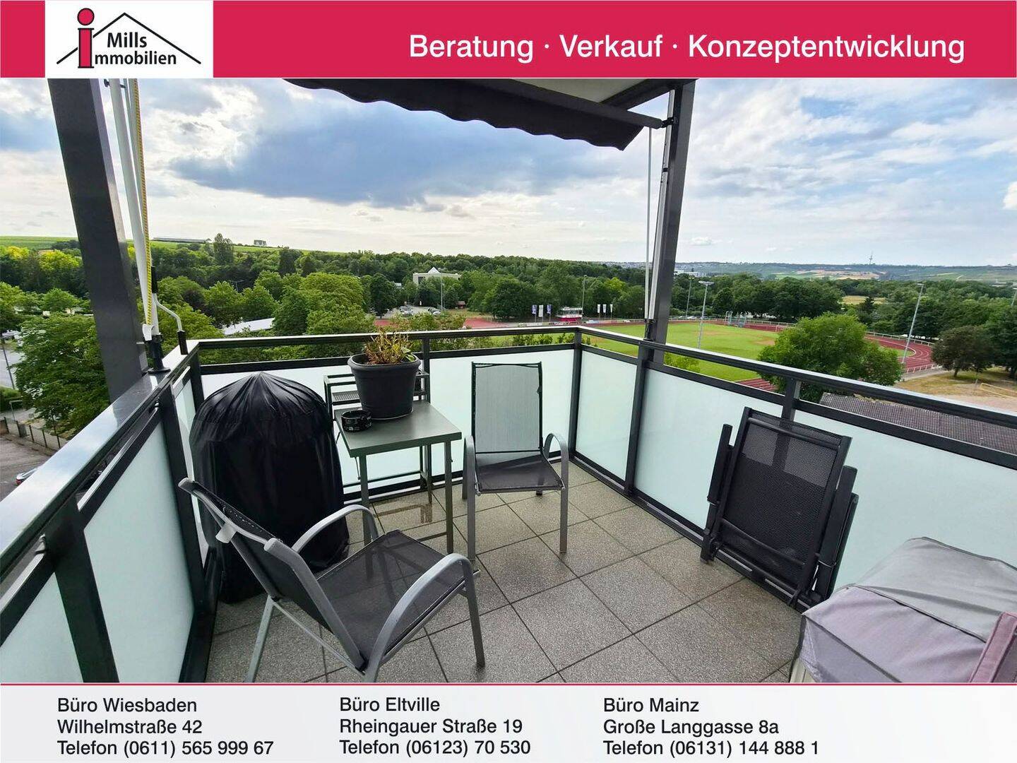 Moderne 3 ZKB-Wohnung mit Sonnenbalkon in zentraler Lage von Nieder-Olm, 55268 Nieder-Olm