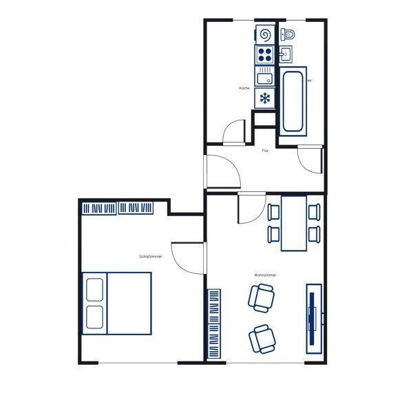 Ihr neues Zuhause – 2-Raum-Wohnung mit Tageslichtbad!, 4416 Markkleeberg