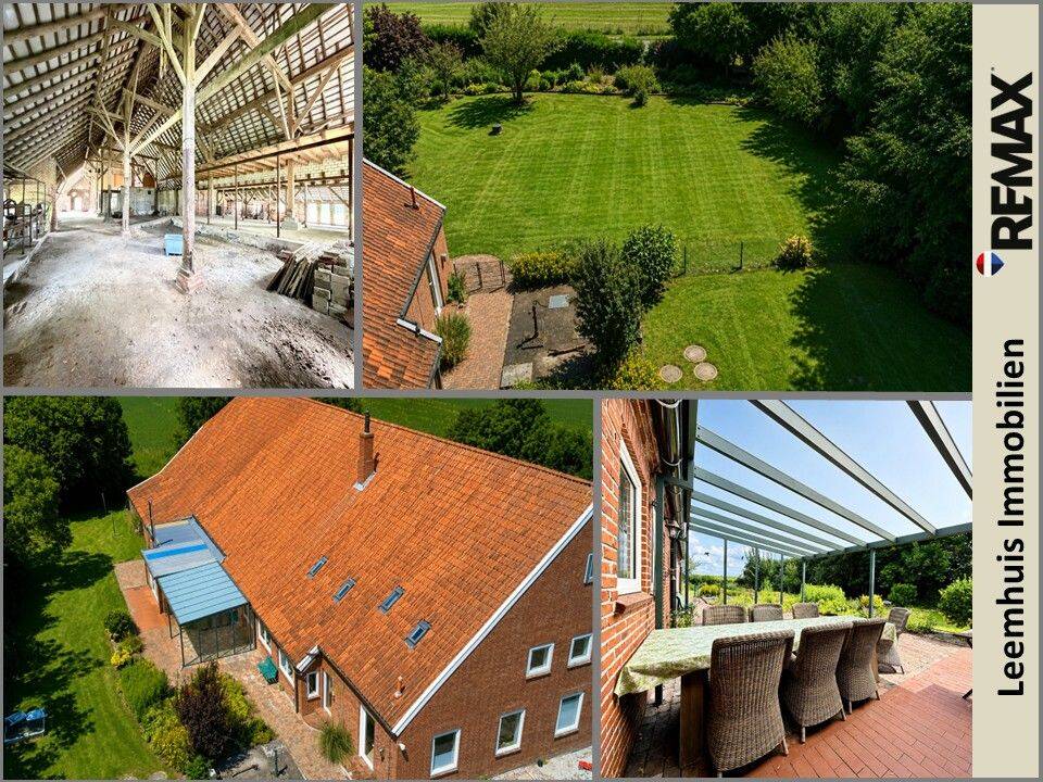 * Deichnah wohnen * Fenster laufend erneuert * Einblasdämmung * 780m² Scheune * 4741m² Grundstück *, 26831 Bunde