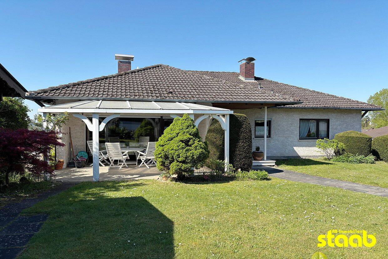 BLICK NACH FRANKFURT – 1-FH MIT EINLIEGERBEREICH UND GROSSEM GARTEN IN TOP-LAGE VON ALZENAU, 63755 Alzenau