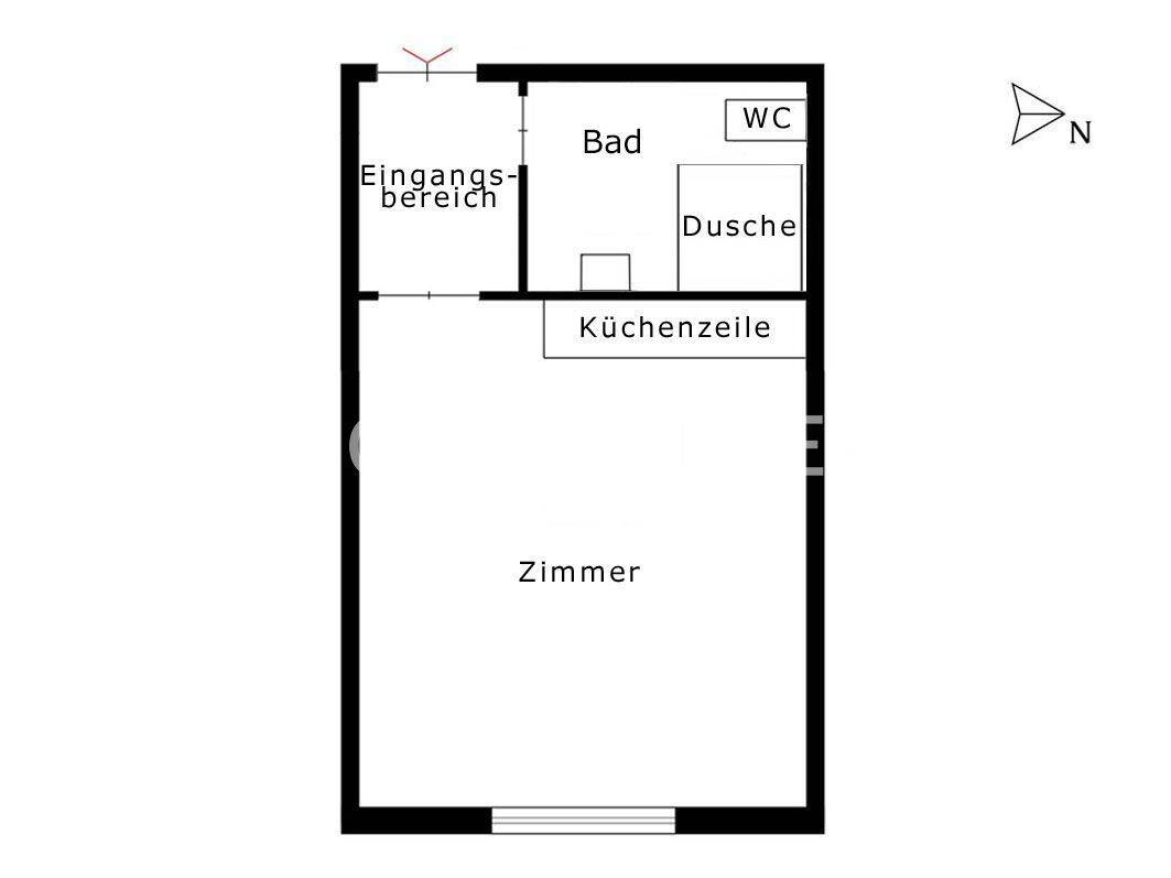 Funktionelles 1-Zimmer-Apartment mit Küchenzeile . ab 01.10.2026 bezugsfrei, 72074 Tübingen