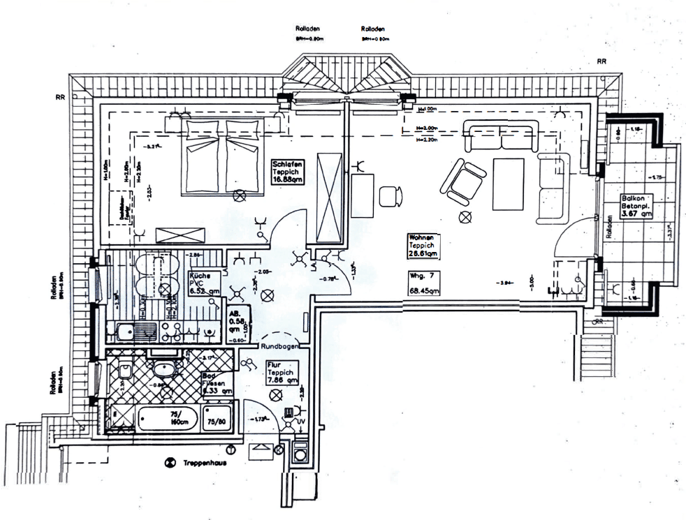 Ihr Rückzugsort unter dem Dach: 2-Zimmer-Wohnung mit Balkon und eigenem Stellplatz, 49610 Quakenbrück