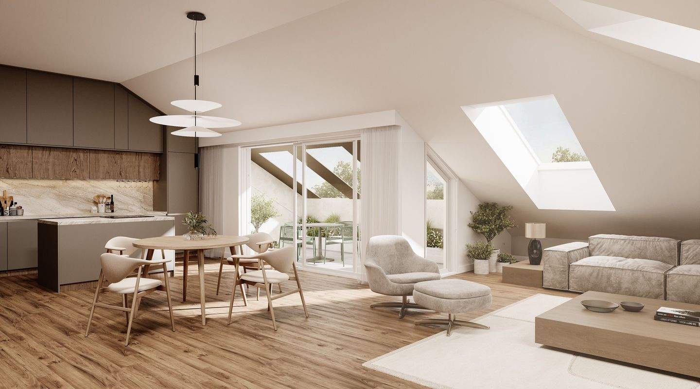 Exklusive 6-Zimmer-Dachgeschoss-Maisonette mit Südwest-Dachterrasse, 85540 Haar (Trudering-Riem)