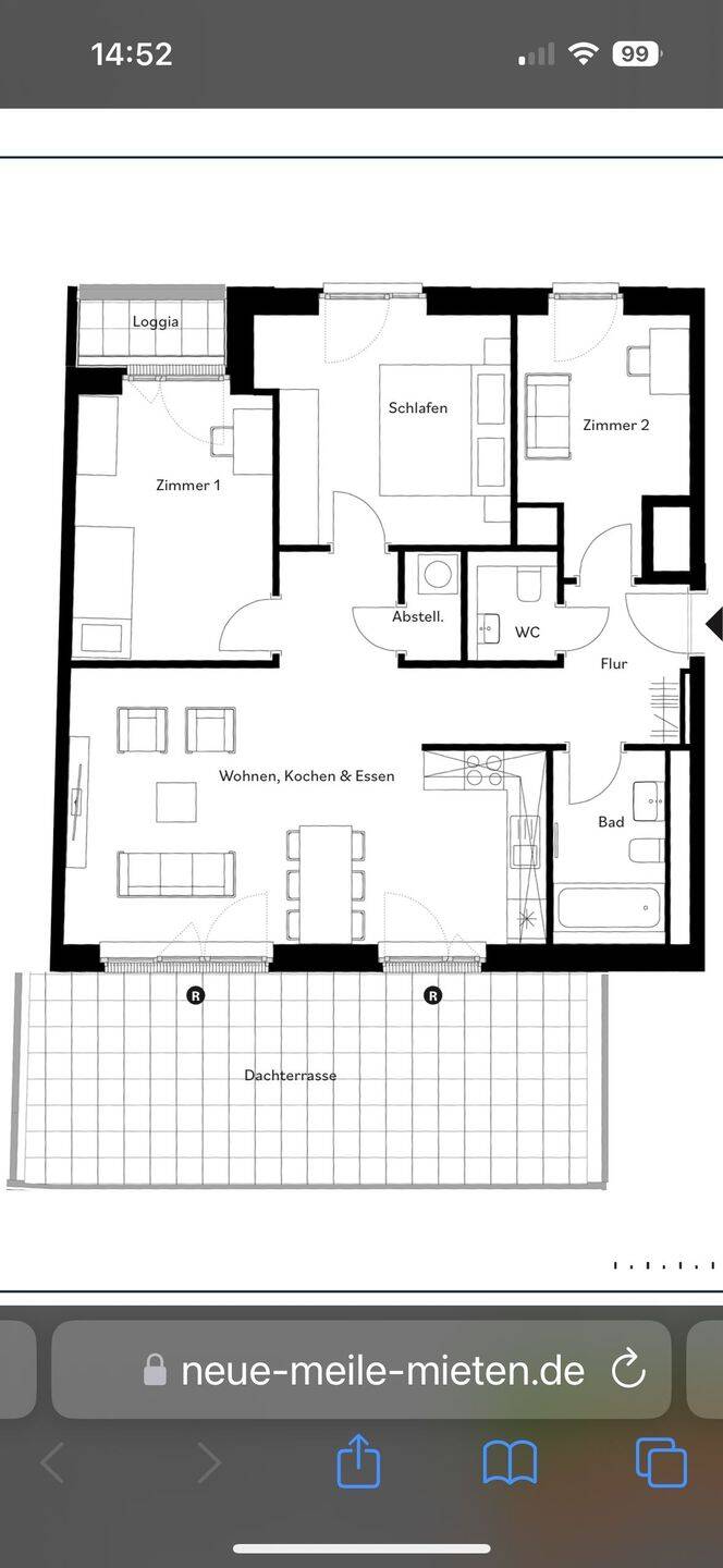 4 Zimmer Penthouse Wohnung  m. sonniger Dachterrasse – Neubau, 23558 Lübeck (Buntekuh Sankt Lorenz Nord Sankt Lorenz Süd)