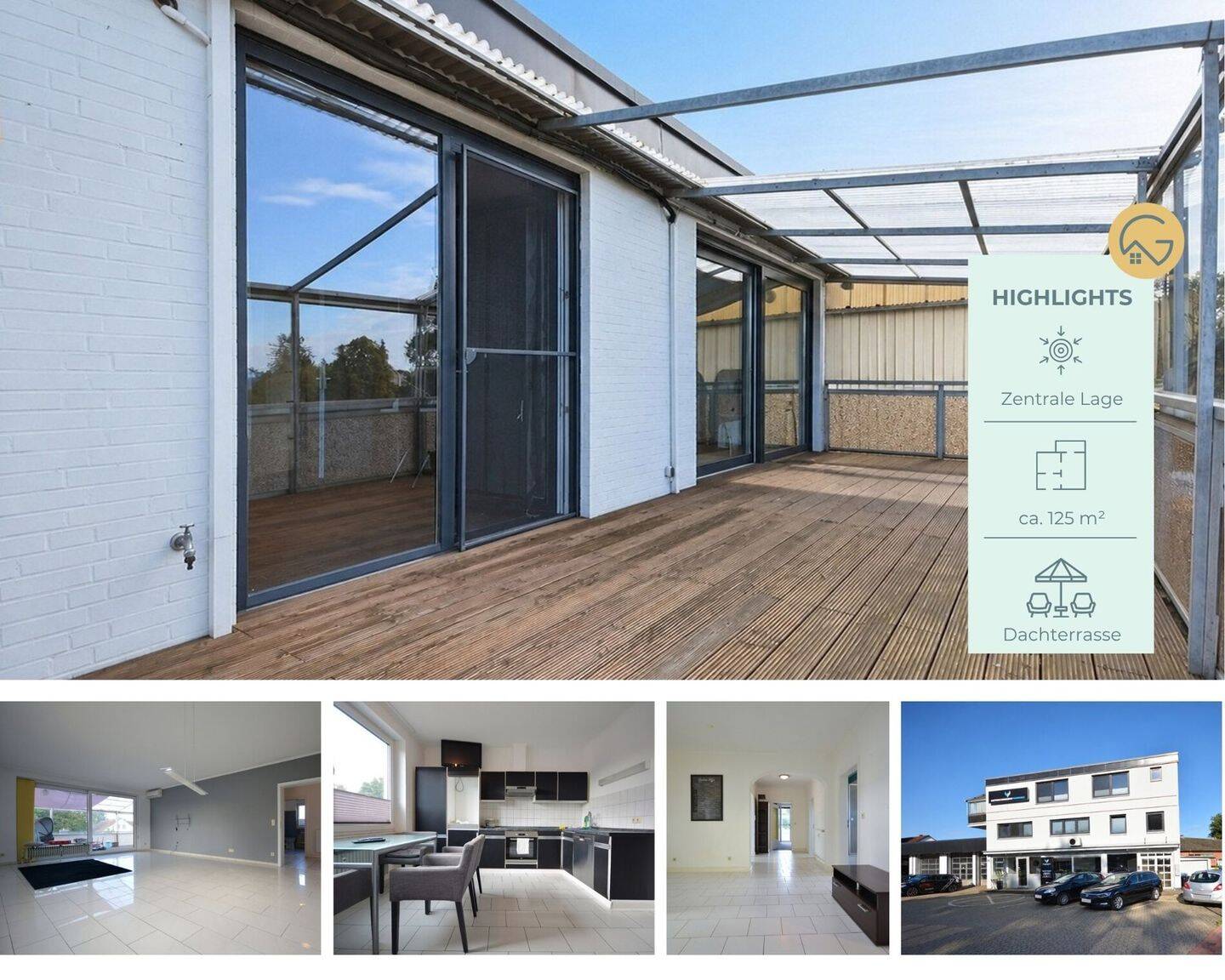 Viel Raum zum Leben! 3-Zimmer-Wohnung (2.OG) mit großer Dachterrasse mitten in Tostedt zu vermieten, 21255 Tostedt