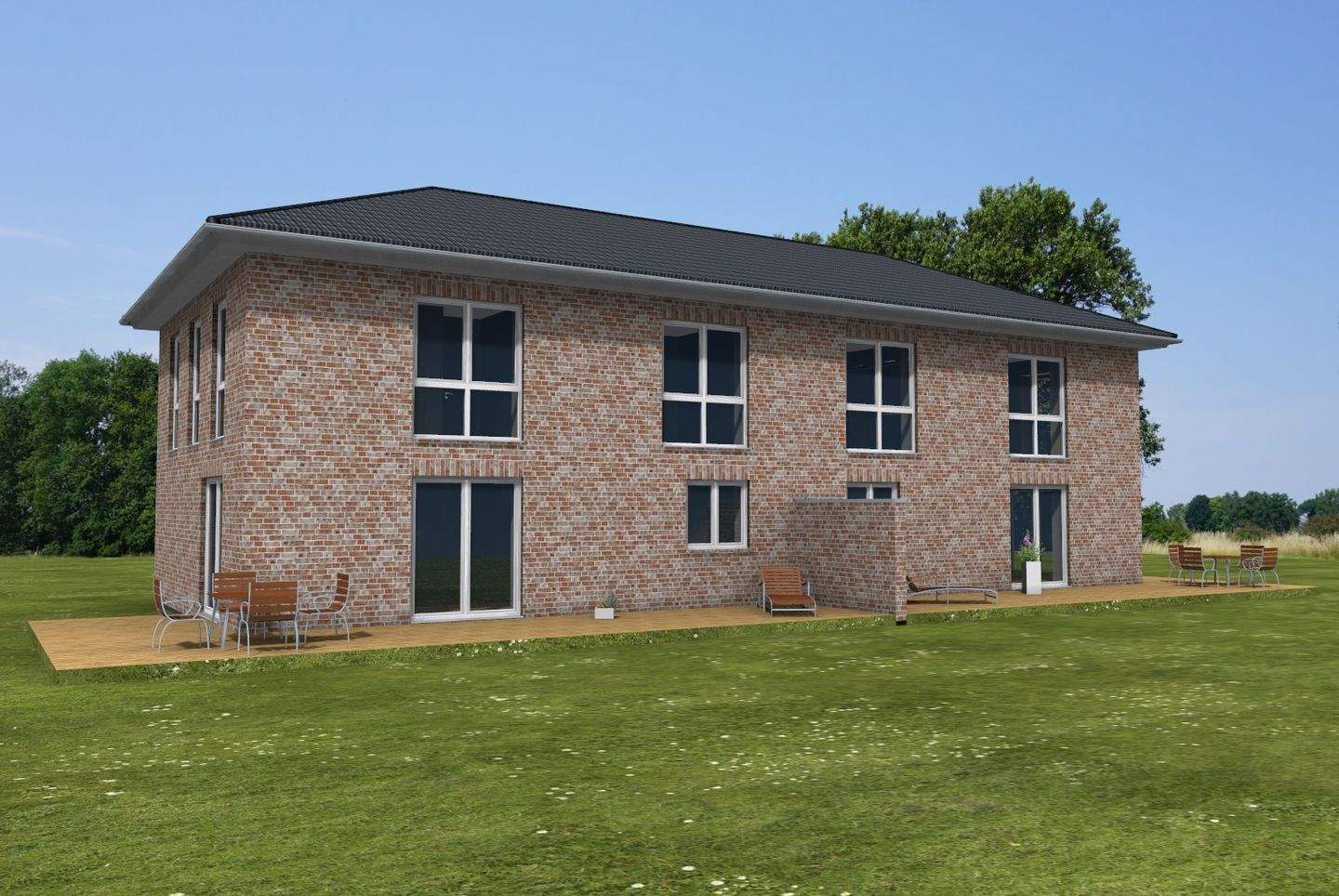 Wir bauen für Sie eine attraktive Stadtvilla-Doppelhaushälfte in familienfreundlicher Lage, 22145 Hamburg (Wandsbek Farmsen-Berne Rahlstedt)