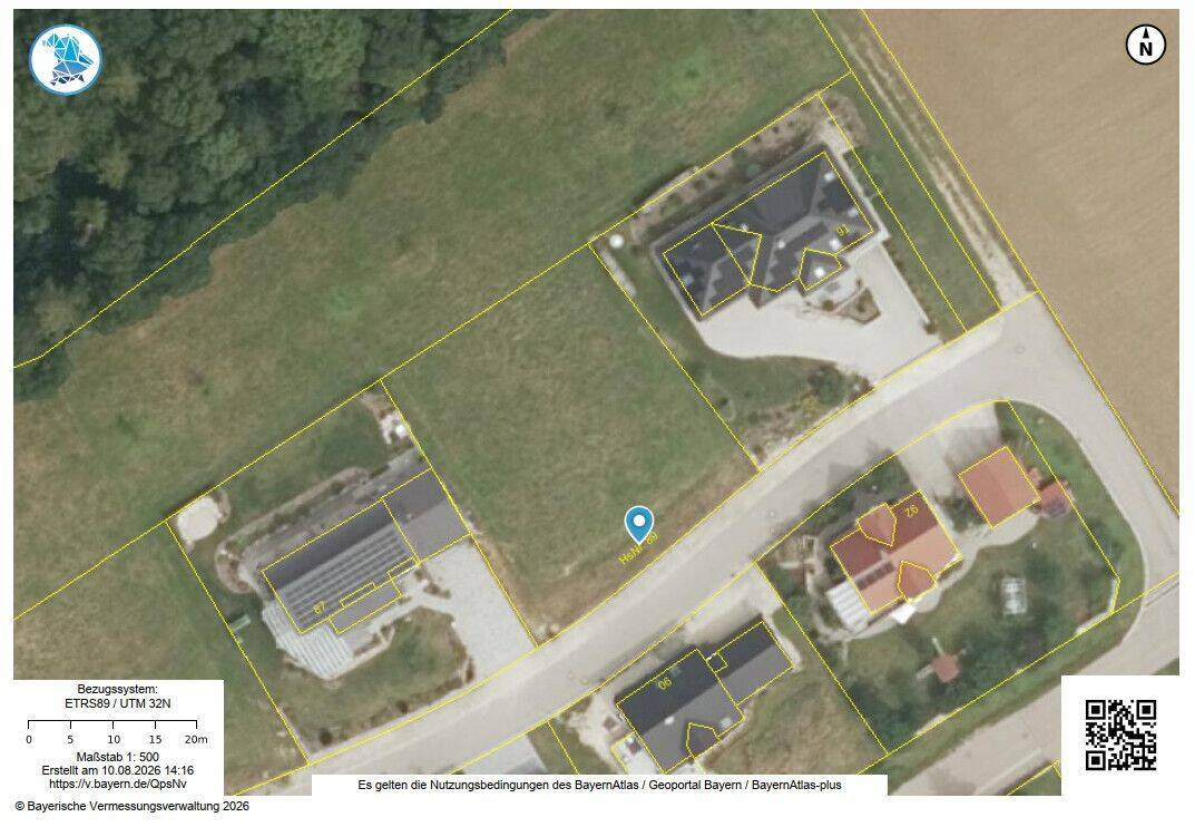 PRIVATVERKAUF! Baugrundstück mit genehmigter Planung für ein Zweifamilienhaus in Bissingen-Hochstein, 86657 Bissingen