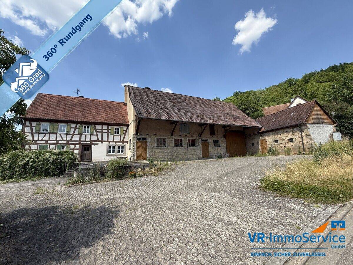 Ehemalige Hofstelle mit historischem Fachwerkhaus im romantischen Taubertal bei Rothenburg o.d.Tbr., 91628 Steinsfeld