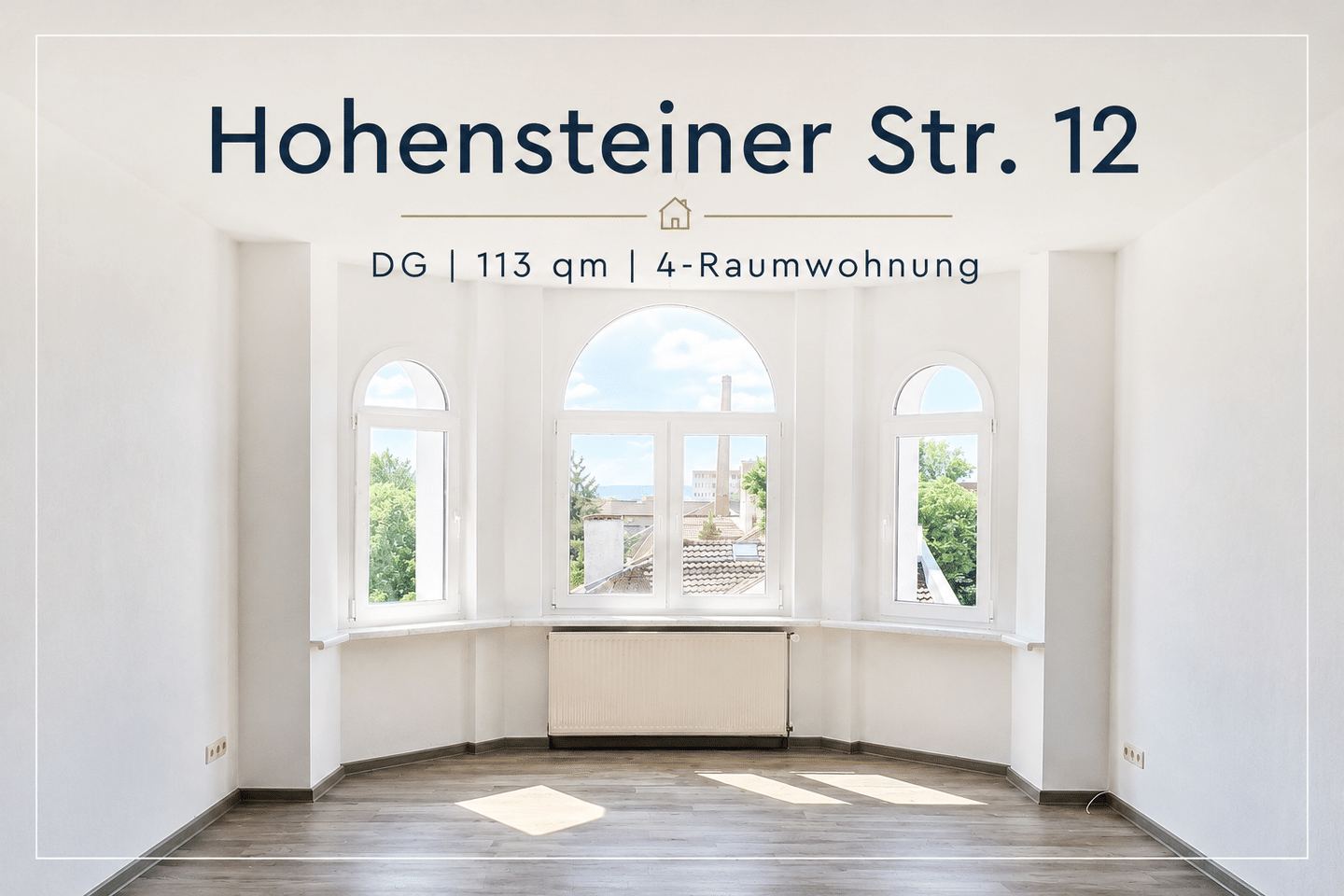 Lichtdurchflutete 4-Raumwohnung im Dachgeschoss mit Balkon und Gartennutzung, 99734 Nordhausen