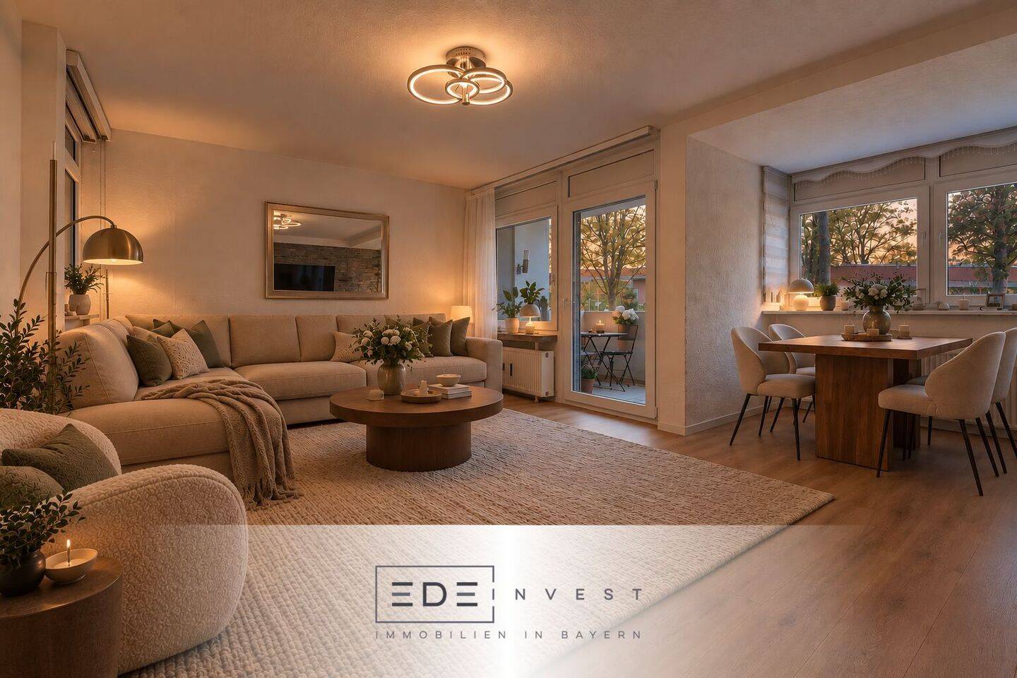 Wohngefühl mit Ausblick: Stilvolle 3-Zimmer-Wohnung mit Balkon ins Grüne, 81739 München (Ramersdorf-Perlach)