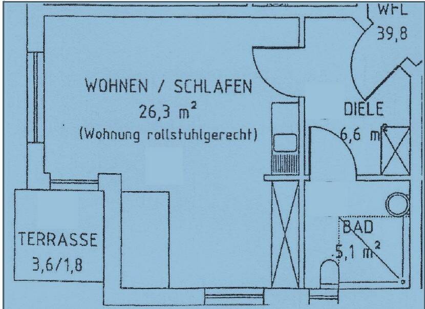 Alles inklusive! 1‑Zi.-Whg. mit Terrasse & EBK – ideal für Berufstätige, 30880 Laatzen
