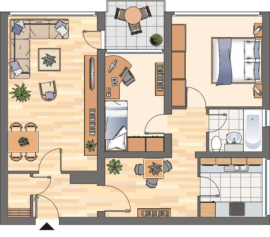 Charmante 3-Zimmer-Etagenwohnung in Unna  mit Tageslicht Bad, 59423 Unna
