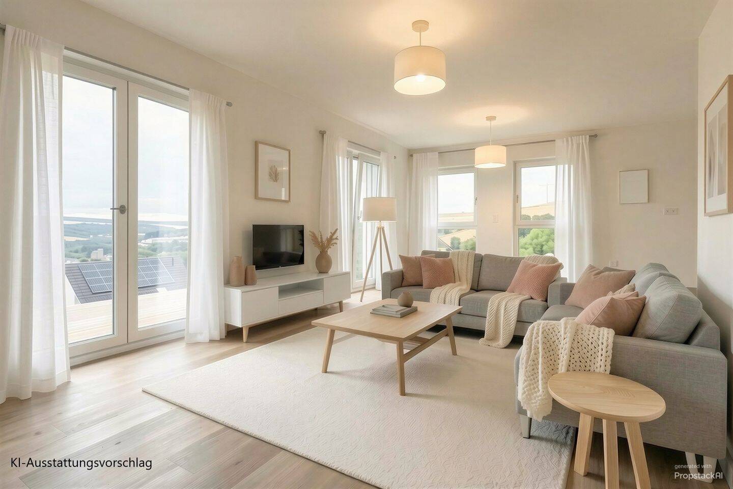 Ruhige Lage mit Fernblick, 3 Zimmer Wohnung, Neubau-Erstbezug in Korlingen, 54317 Korlingen