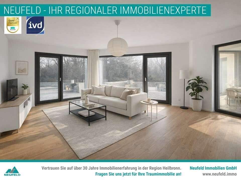*Erstbezug* Klimatisierte Obergeschoss-Wohnung mit einzigartigem Ausblick zu vermieten!, 74076 Heilbronn (Heilbronn Neckarbogen)