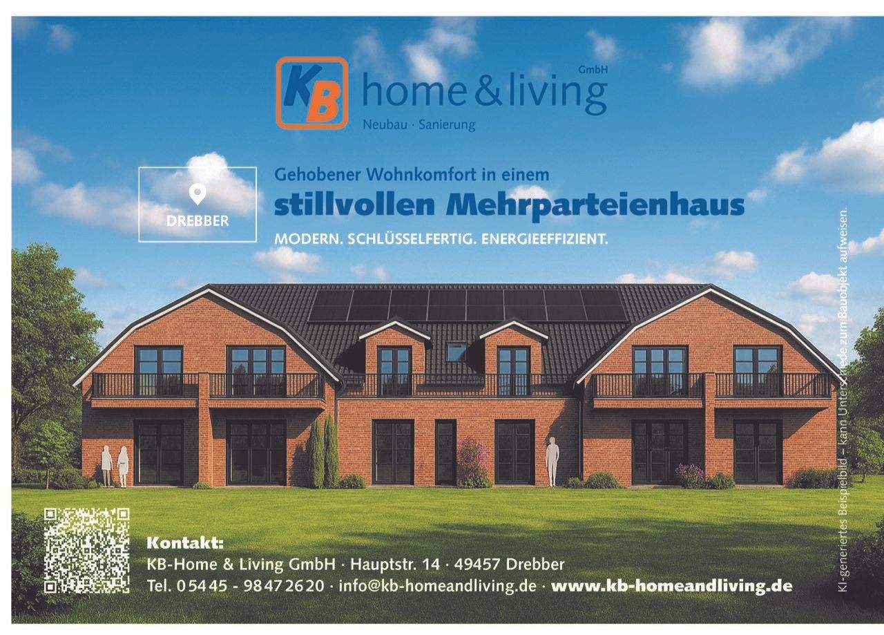 Mietwohnung, 2 Zimmer, 65 m², in Drebber, 49457 Drebber