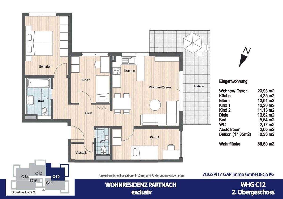 WOHNRESIDENZ PARTNACH – 4 Zi Wohnung – C12, 82467 Garmisch-Partenkirchen