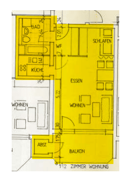 Schöne 1,5-Zimmer-Wohnung am Ortsrand von Radolfzell, 78315 Radolfzell am Bodensee