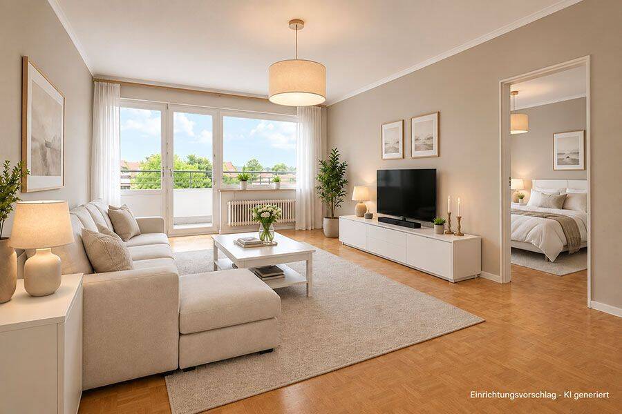 Helle Zweizimmerwohnung mit Sonnenbalkon nahe Sana Klinik!, 23562 Lübeck (Sankt Jürgen)
