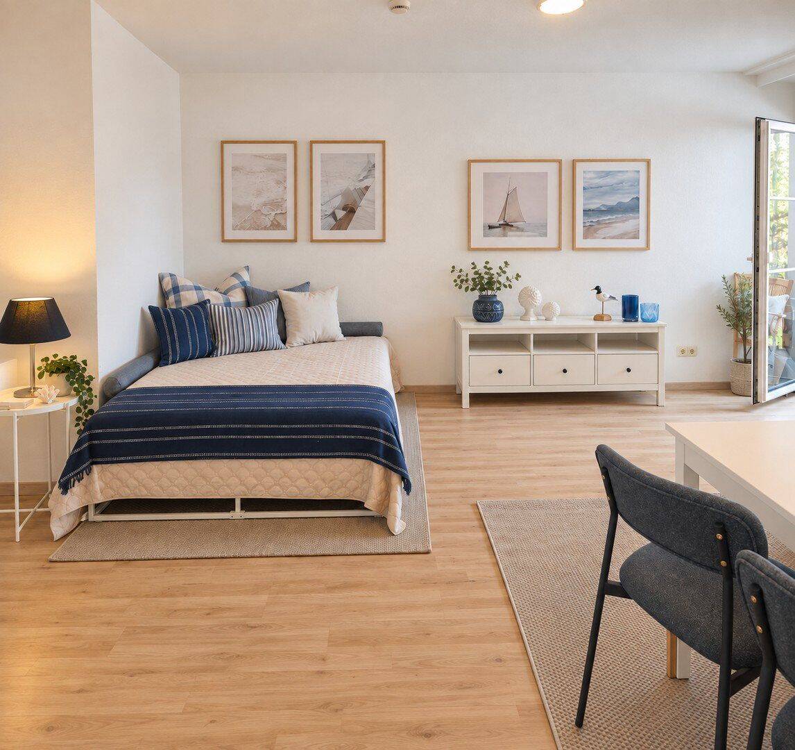 Möbliertes 1-Zimmer-Apartment mit Balkon & Einbauküche – ca. 39 m², 90478 Nürnberg (Dutzendteich Gleißhammer Glockenhof Sankt Peter Zerzabelshof)