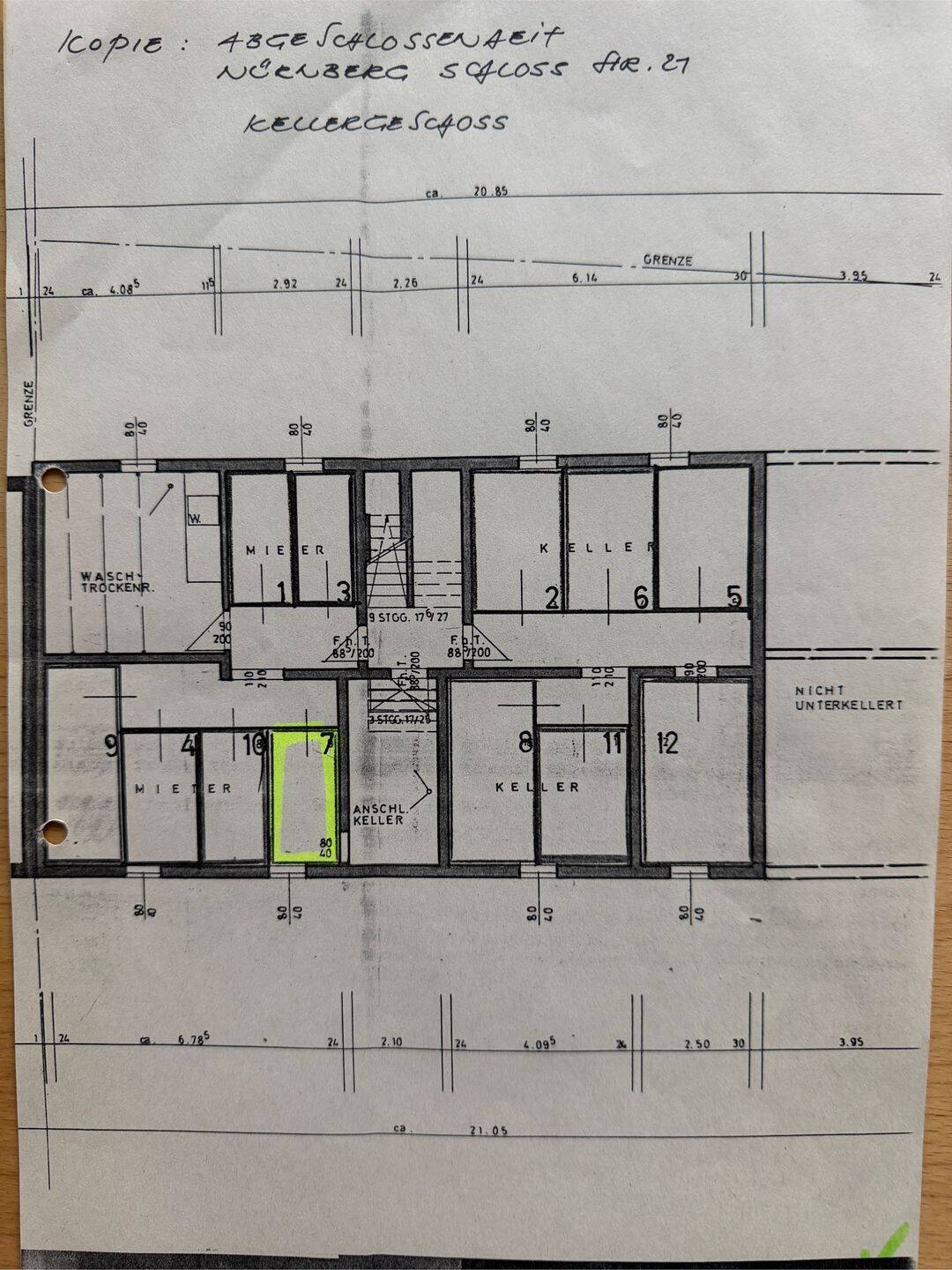 1.-Zi-Wohnung in zentraler, ruhiger Lage, 90478 Nürnberg (Dutzendteich Gleißhammer Glockenhof Sankt Peter Zerzabelshof)