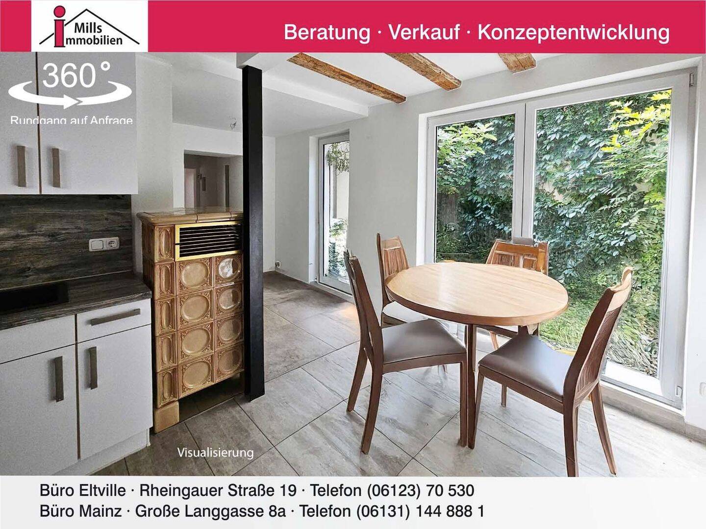 Liebevoll saniertes Einfamilienhaus mit hübschen Innenhof in guter Lage, 55126 Mainz (Finthen Layenhof)