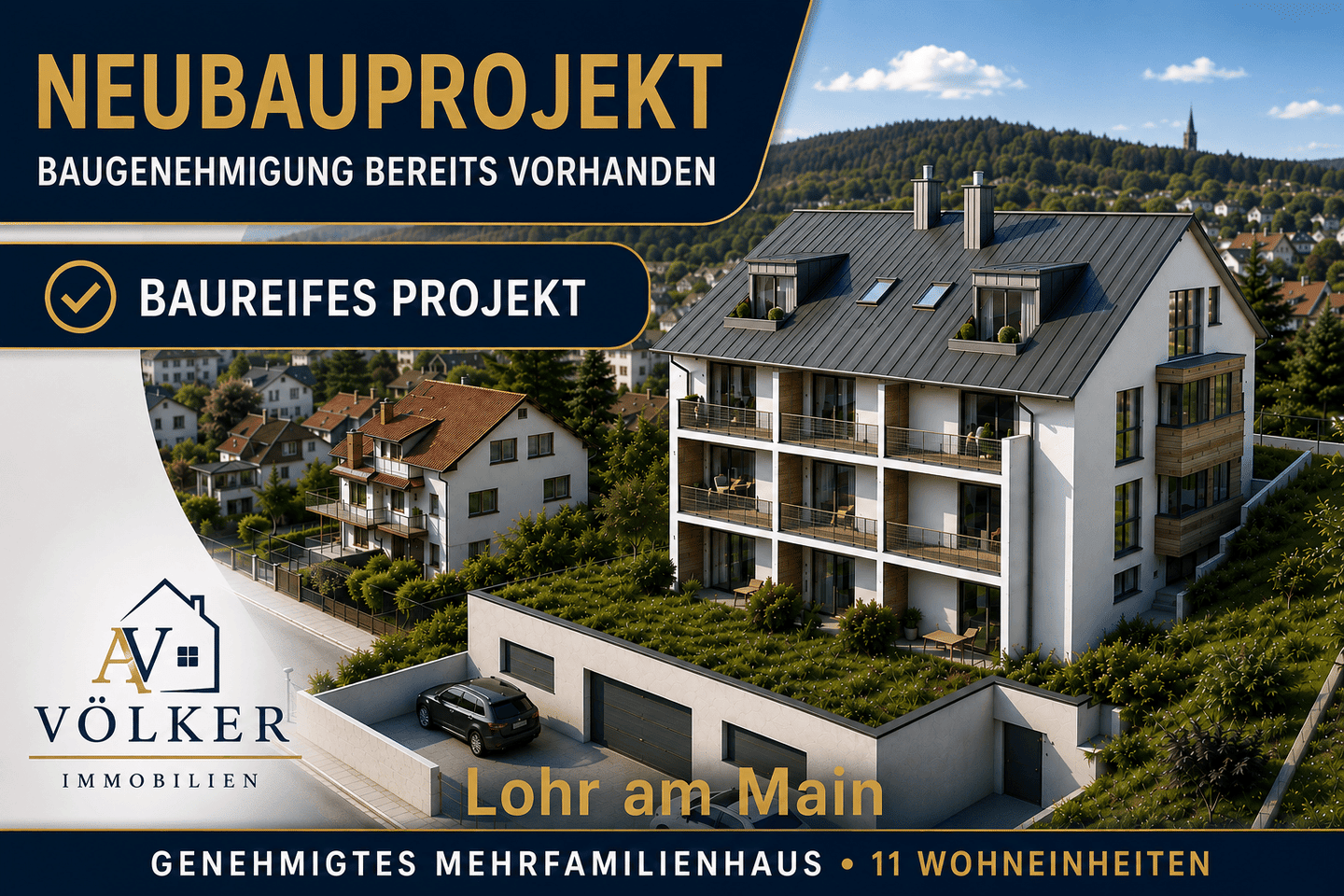 ++Projektentwicklungsgrundstück mit Baugenehmigung für 11 Wohneinheiten in Lohr am Main++, 97816 Lohr a. Main (Lohr)