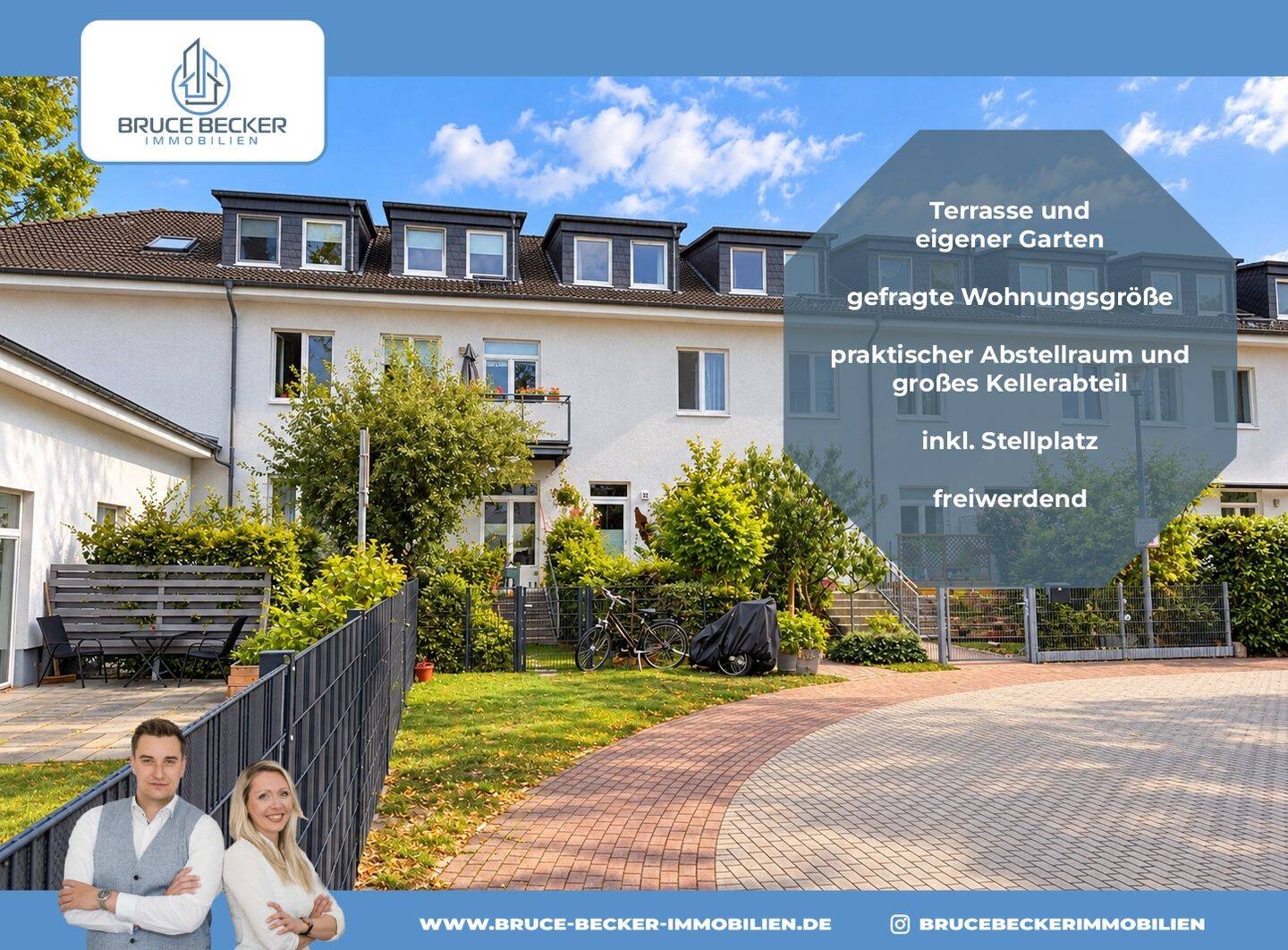 Mit Terrasse und eigenem Garten! – Bezugsfreie 3-Zimmer-Wohnung in gepflegter Wohnanlage in Werder, 14542 Werder (Havel)