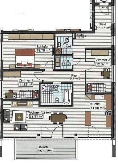 4 Zimmer Wohnung in Neu-Ulm zu vermieten, 89231 Neu-Ulm