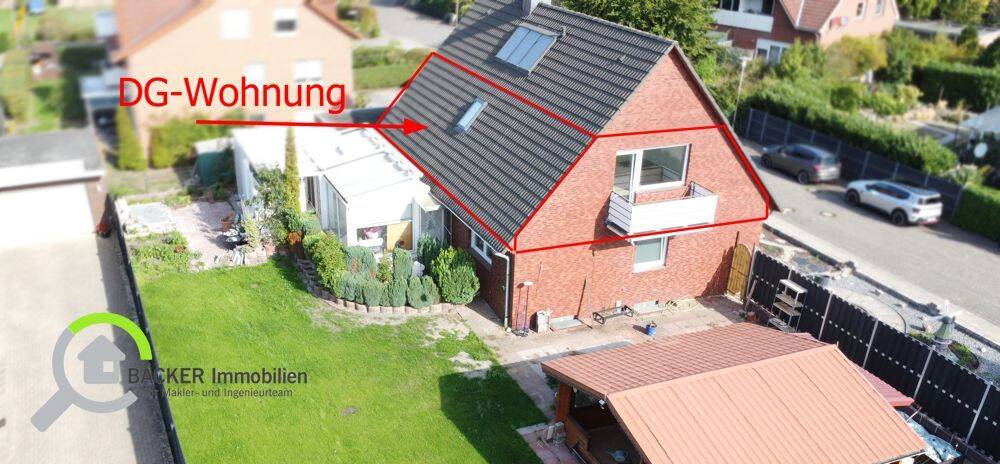 Bald bezugsbereit – frisch renoviertes Dachgeschoss mit Balkon, 49448 Lemförde