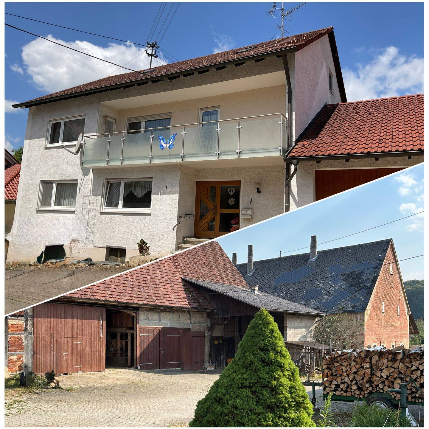Landwirtschaftliches Anwesen mit großem Nebengebäude 1407 m² Grundstück, sofort Frei! VB!, 89173 Lonsee