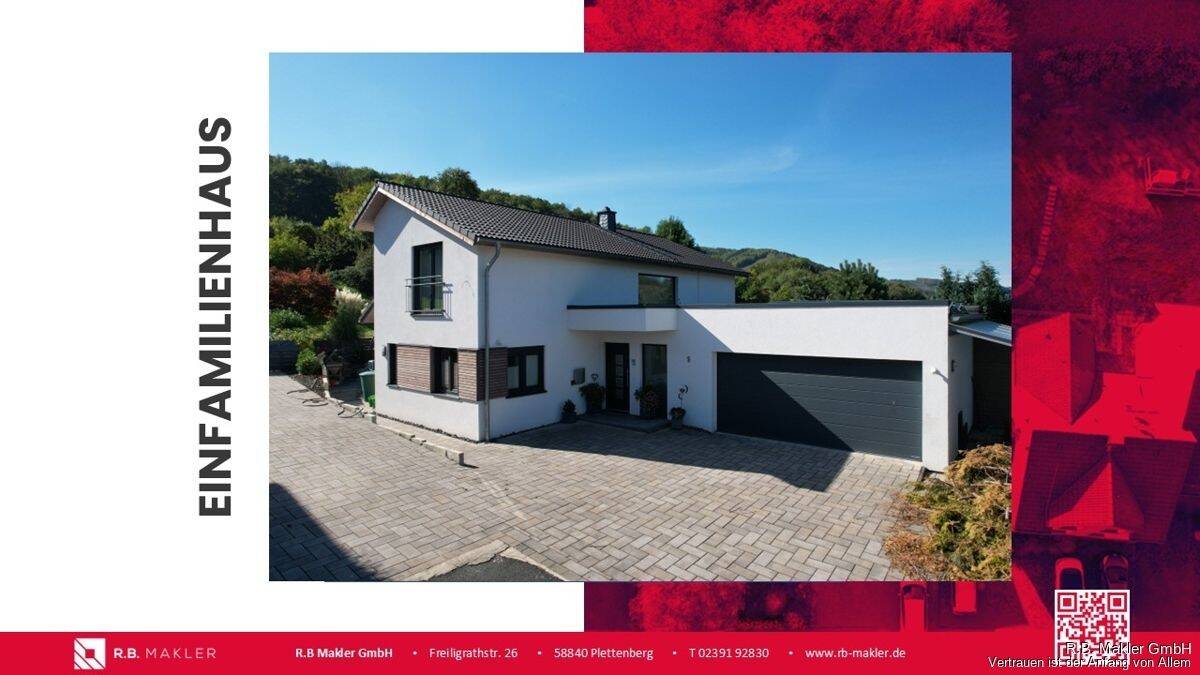 R.B. Makler: Modernes KfW55-Niedrigenergiehaus mit Traumgrundstück und hochwertigster Ausstattung!, 58840 Plettenberg