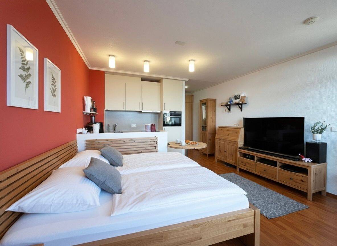 1 Zi. Wohnung mit Seeblick, Möbliert, Immenstaad, Garage, Einbauküche, 88090 Immenstaad am Bodensee